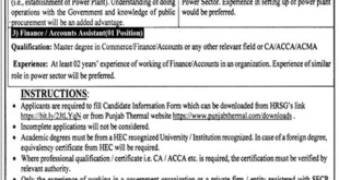 Punjab Thermal Power (Pvt) Limited Jobs In Lahore
